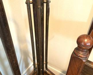 Freestanding antique brass hat rack