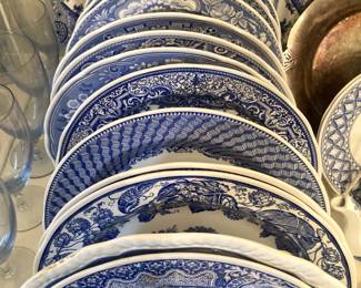 Some of the blue & white plates