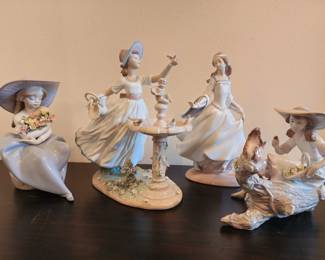 Lladro:  Fragrant Bouquet - 1993 Spring Joy - Cinderella - 1992 Springtime Friends