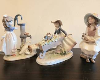 Lladro:  Summer on the Farm (retired) - A Barrow of Fun - Daydreams (retired)