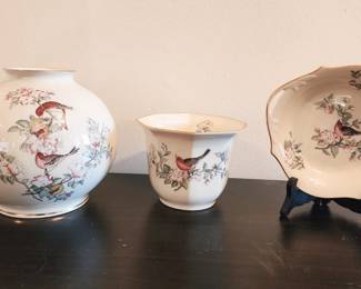 Vintage 1980s Lenox Serenade  - Globe vase, planter, platter