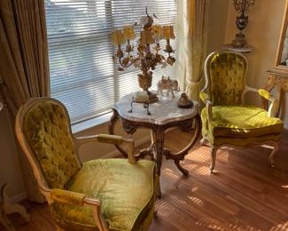 Antique living room side chairs
