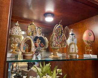 Faberge-like jeweled eggs