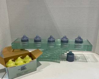 PartyLite candle holder with candles