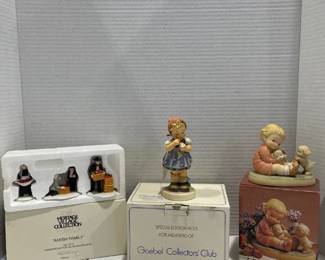 Heritage Village Amish Family figurines, Goebel and Enesco figurnes