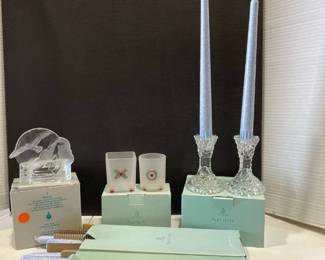 PartyLite Candles and candle holders in boxes