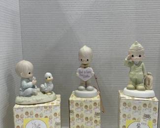 Precious Moments Figurines in boxes including Army guy