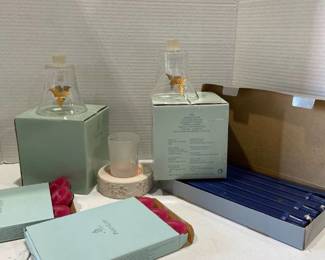 PartyLite Candles in boxes plus holders