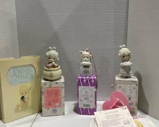 Precious Moments Figurines in boxes plus PM Bible