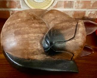 Hand carved cat
