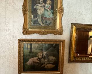 Antique framed prints
