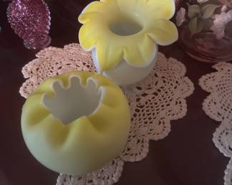 Collection of antique rosebowls