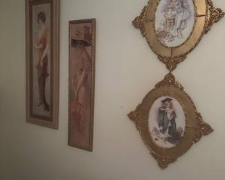 Large diamond shaped framed prints 