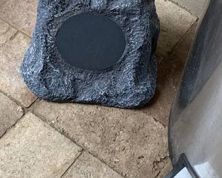 Lots of outdoor furniture, sound system and fire pit