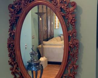 Antique Wood Mirror