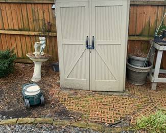 Lots of outdoor furniture, sound system and fire pit