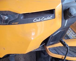 Cub Cadet 46" with 36.3 hours and pull behind cart, Garge Kept, purchased 2 years ago