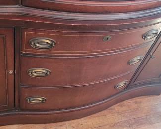 Bassett bow front China Cabinet base