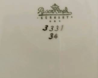 Vintage Rosenthal-Continental Germany pattern #3331, Bettina Gray edge Platinum trim, 97 pieces total, 1955-1959, excellent condition