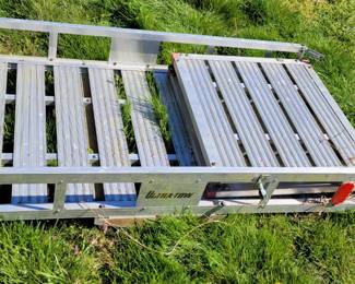 Ultra Tow Cargo Hauler for wheelchair or scooter. Fits into a trailer Hitch on the back of a vehicle