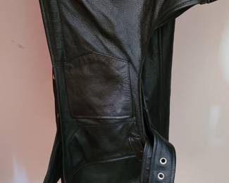 Ladies leather motorcycle chaps