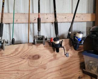 Assorted rods and reels