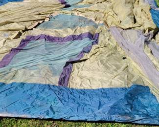 Large Coleman tent with screened in area, sleeps 4, missing the poles