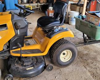 Cub Cadet 46" with 36.3 hours and pull behind cart, Garge Kept, purchased 2 years ago