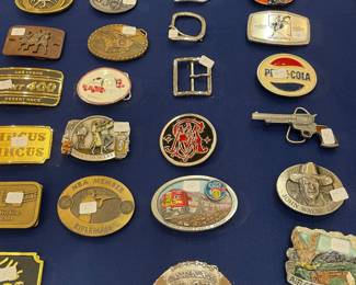 Western belt buckle collection.