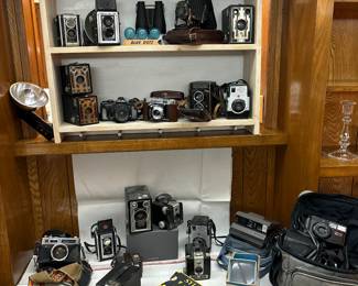 Vintage cameras and cases