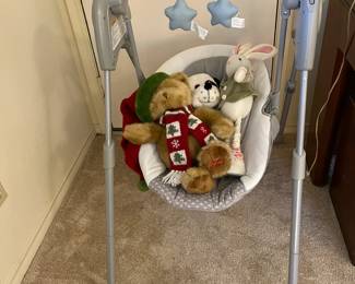 Baby play stations, stuffed toys and new born baby clothing