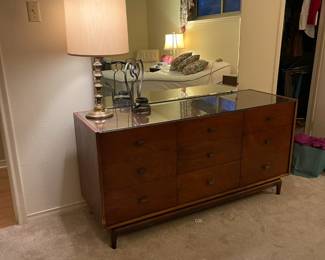 Mid century modern triple dresser