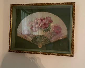 Japanese fan in shadow box