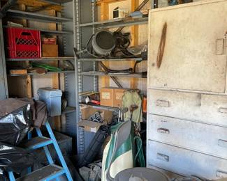 Vintage tools and WWII search light