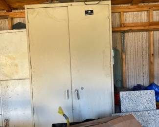 Large metal work cabinets