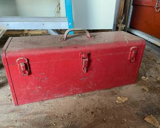Vintage red tool chest