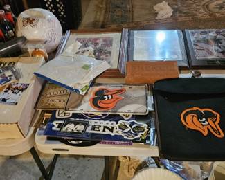 Orioles, Ravens and other sports memorabilia (items sold separately).