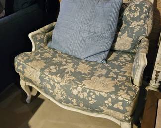 Very comfy upholstered armchair.