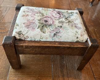 Antique oak footstool