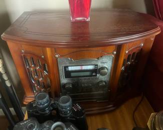 Innovative wood music center