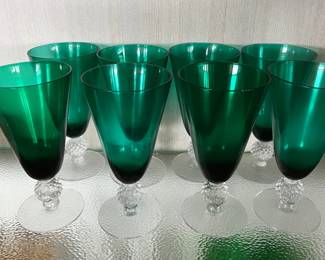 Morgantown glass golf ball water goblets