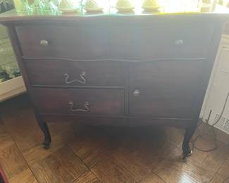 Small dresser with hat cupboard