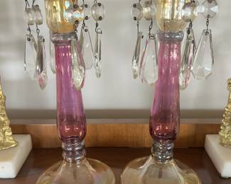 Irridescent glass with prisms