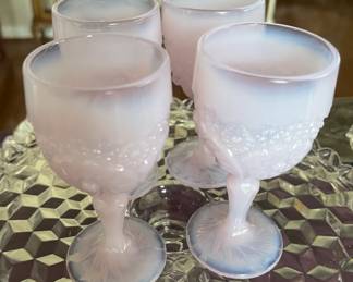 Boyd lavender glass small goblets