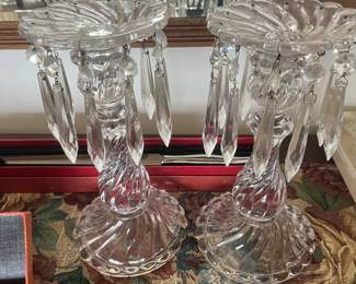 Fostoria Colony candlesticks with bobeche