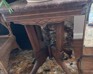 Eastlake marble top table