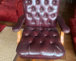 Desk chair ( as found) - has rips in upholstery