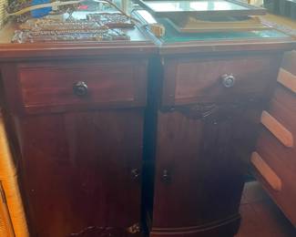 Vintage mahogany bedside stands