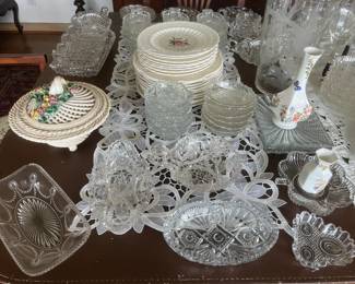 Lots of crystal and glass