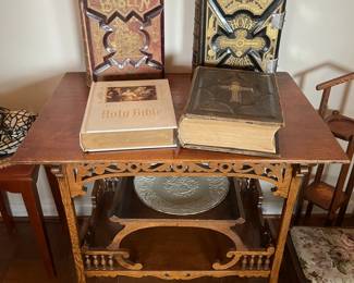 Bibles & oak table
